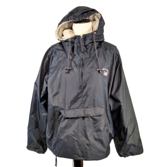 STEVE And BARRY'S Blue Hooded Pullover Jacket Sz L - Picture 1 of 7